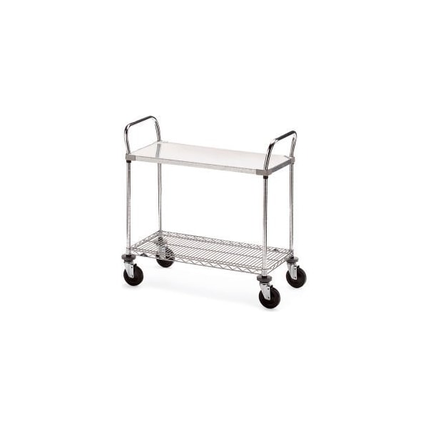 Metro Metro Wire Utility Cart w/2 Shelves, 800 lb. Capacity, 36"L x 18"W x 39-1/2"H 5449200 - main